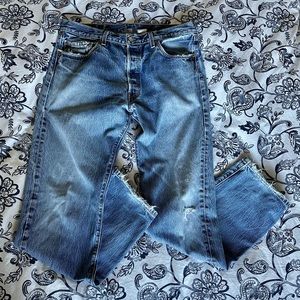 Levi 501 worn in jeans